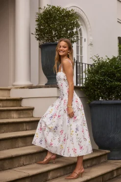 Vacation Dresses|Date Night Dresses>Hello Molly Whimsical Charm Maxi Dress Print