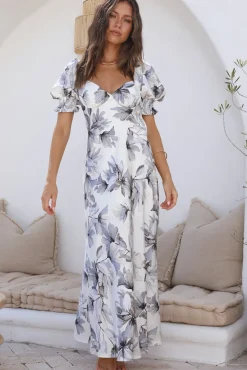 Wedding Guest Dresses|Cocktail Dresses>Hello Molly Whimsical Heart Maxi Dress Blue