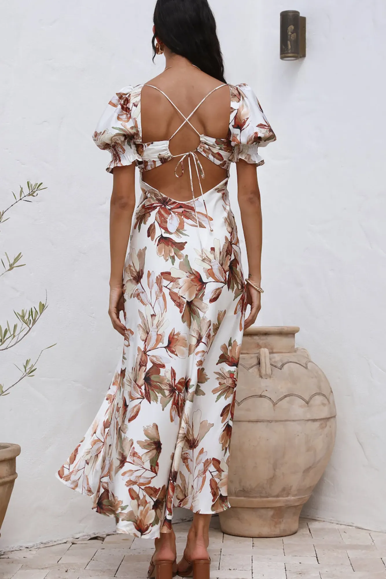 Cocktail Dresses|Casual Dresses>Hello Molly Whimsical Heart Maxi Dress Brown