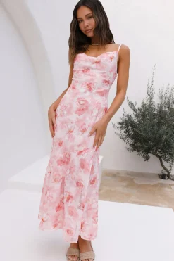 Wedding Guest Dresses|Bridesmaid Dresses>Hello Molly Whispering Shadow Maxi Dress Pink
