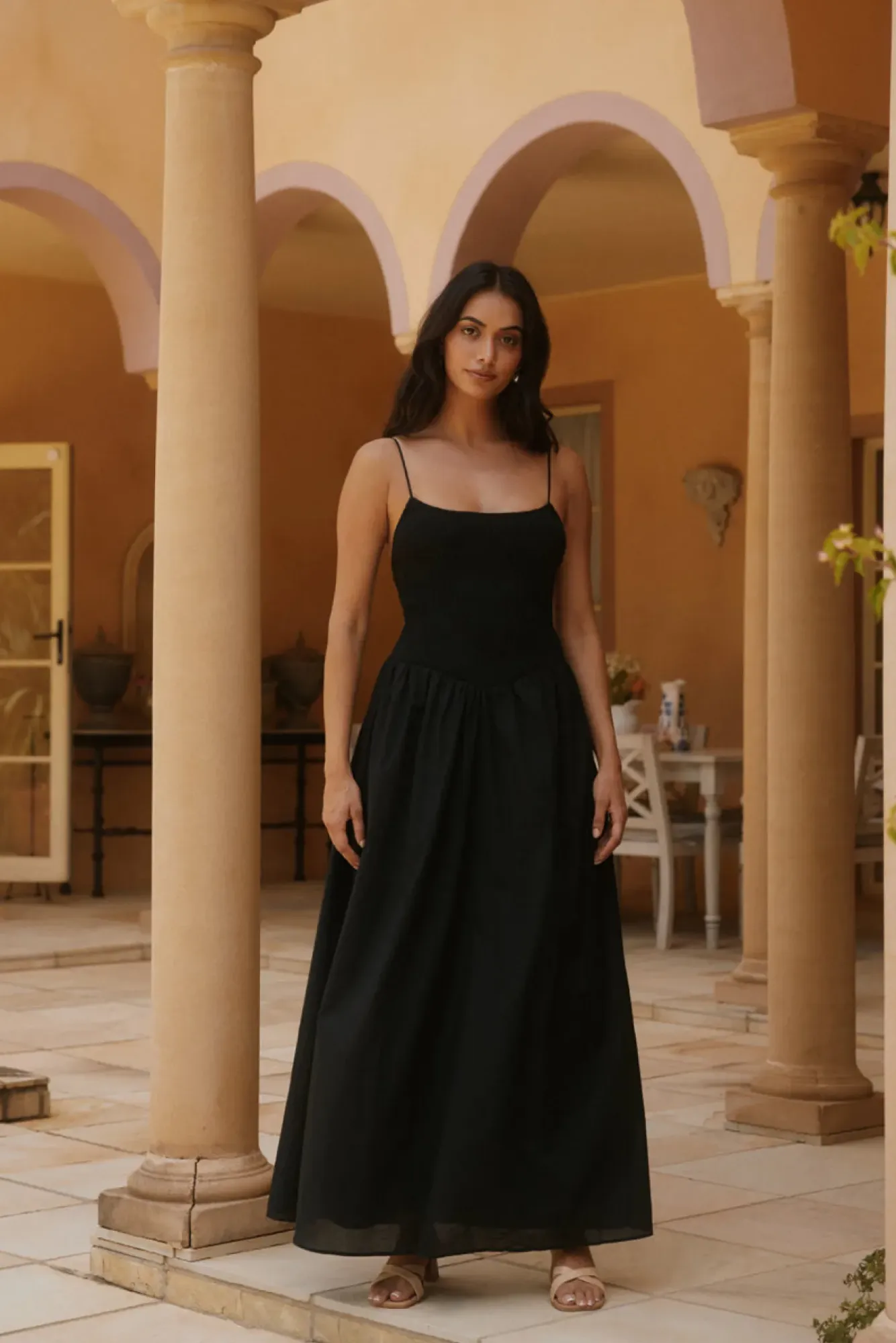 Vacation Dresses|Brunch Dresses>Hello Molly Whispering Willow Maxi Dress Black