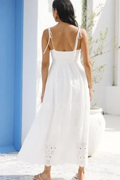 Vacation Dresses|Casual Dresses>Hello Molly Whispers of Spring Maxi Dress White
