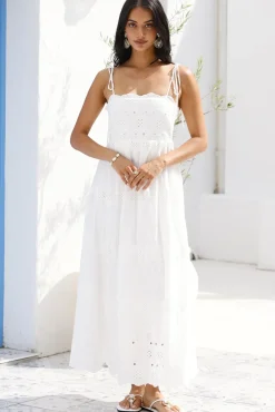 Vacation Dresses|Casual Dresses>Hello Molly Whispers of Spring Maxi Dress White