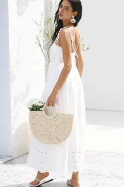 Vacation Dresses|Casual Dresses>Hello Molly Whispers of Spring Maxi Dress White