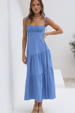 Bump Friendly|Casual Dresses>Hello Molly Wild Breeze Maxi Dress Blue