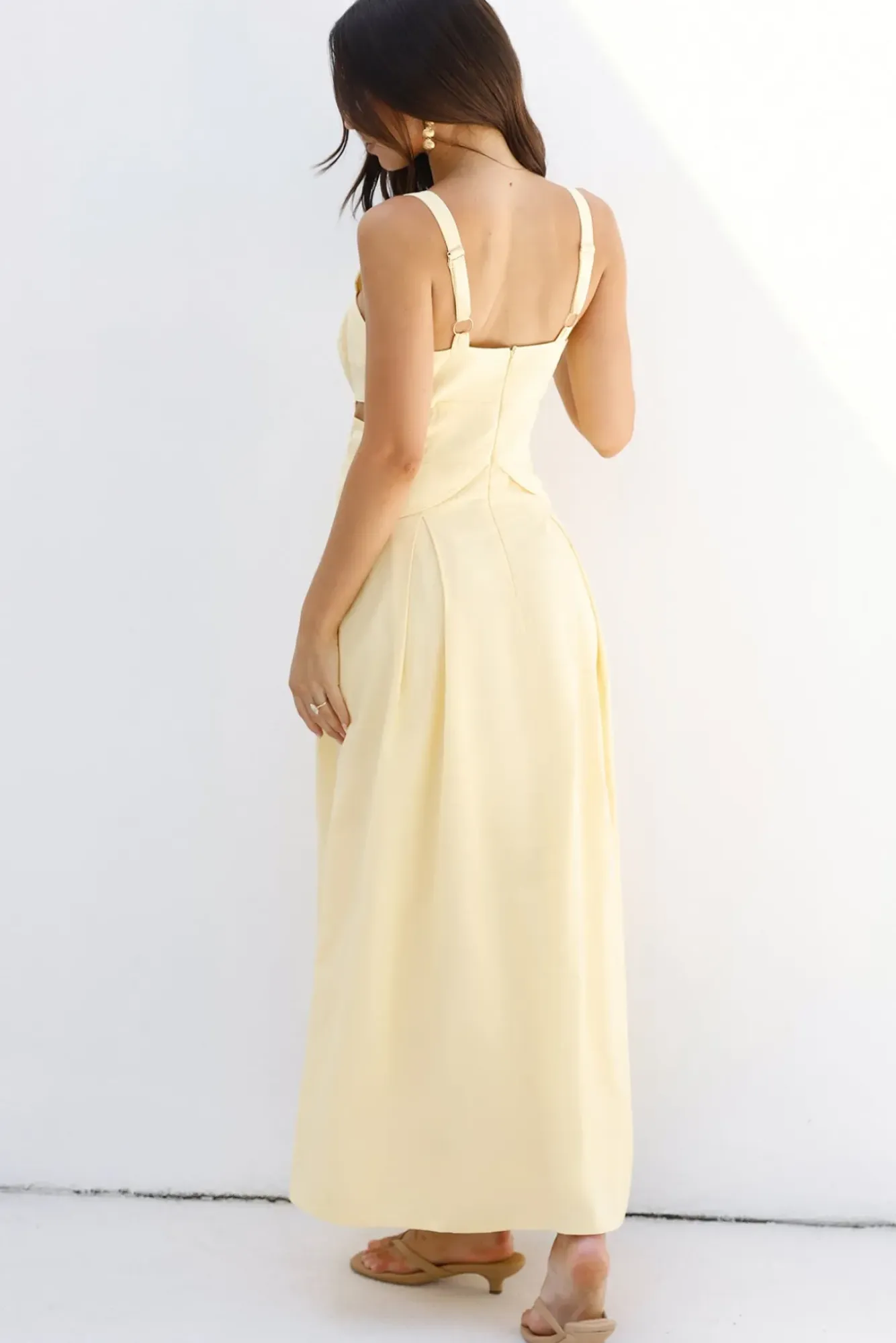 Cocktail Dresses|Date Night Dresses>Hello Molly Wild Dahlia Maxi Dress Yellow