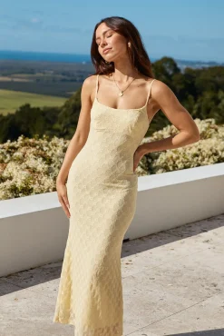 Cocktail Dresses|Brunch Dresses>Hello Molly Wildflower Maxi Dress Yellow
