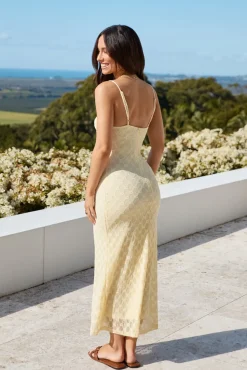 Cocktail Dresses|Brunch Dresses>Hello Molly Wildflower Maxi Dress Yellow