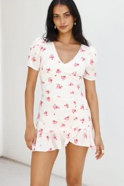 Vacation Dresses|Spring Break Dresses>Hello Molly Wildflower Secrets Mini Dress White