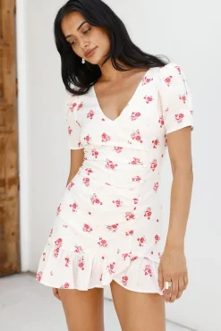Vacation Dresses|Spring Break Dresses>Hello Molly Wildflower Secrets Mini Dress White