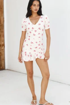 Vacation Dresses|Spring Break Dresses>Hello Molly Wildflower Secrets Mini Dress White