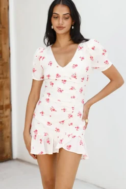 Vacation Dresses|Spring Break Dresses>Hello Molly Wildflower Secrets Mini Dress White