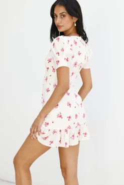 Vacation Dresses|Spring Break Dresses>Hello Molly Wildflower Secrets Mini Dress White