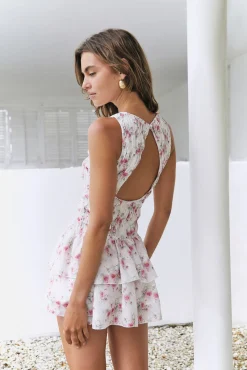 Brunch Dresses|Floral Dresses>Hello Molly Wild Rose Mini Dress Pink