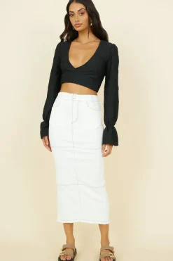 Skirts>Hello Molly Willow Tree Maxi Skirt White
