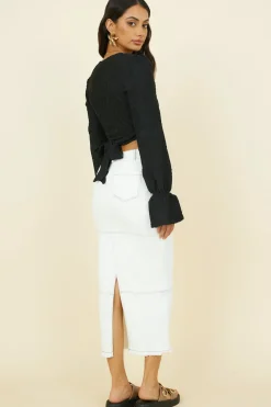 Skirts>Hello Molly Willow Tree Maxi Skirt White
