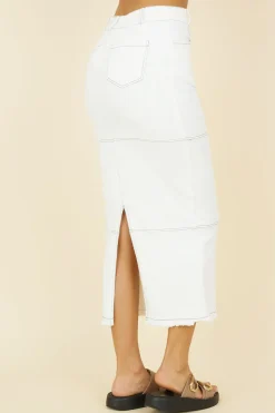 Skirts>Hello Molly Willow Tree Maxi Skirt White