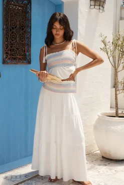 Skirt And Top Sets>Hello Molly Winding Roads Set White