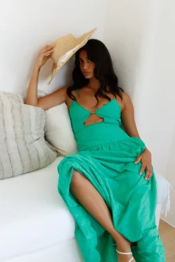 Cocktail Dresses|Spring Break Dresses>Hello Molly Winery On The Coast Maxi Dress Green