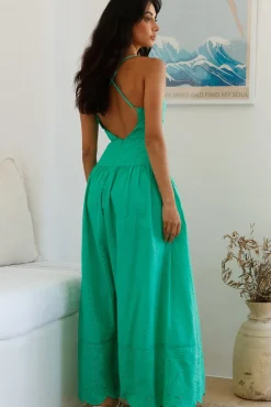 Cocktail Dresses|Spring Break Dresses>Hello Molly Winery On The Coast Maxi Dress Green