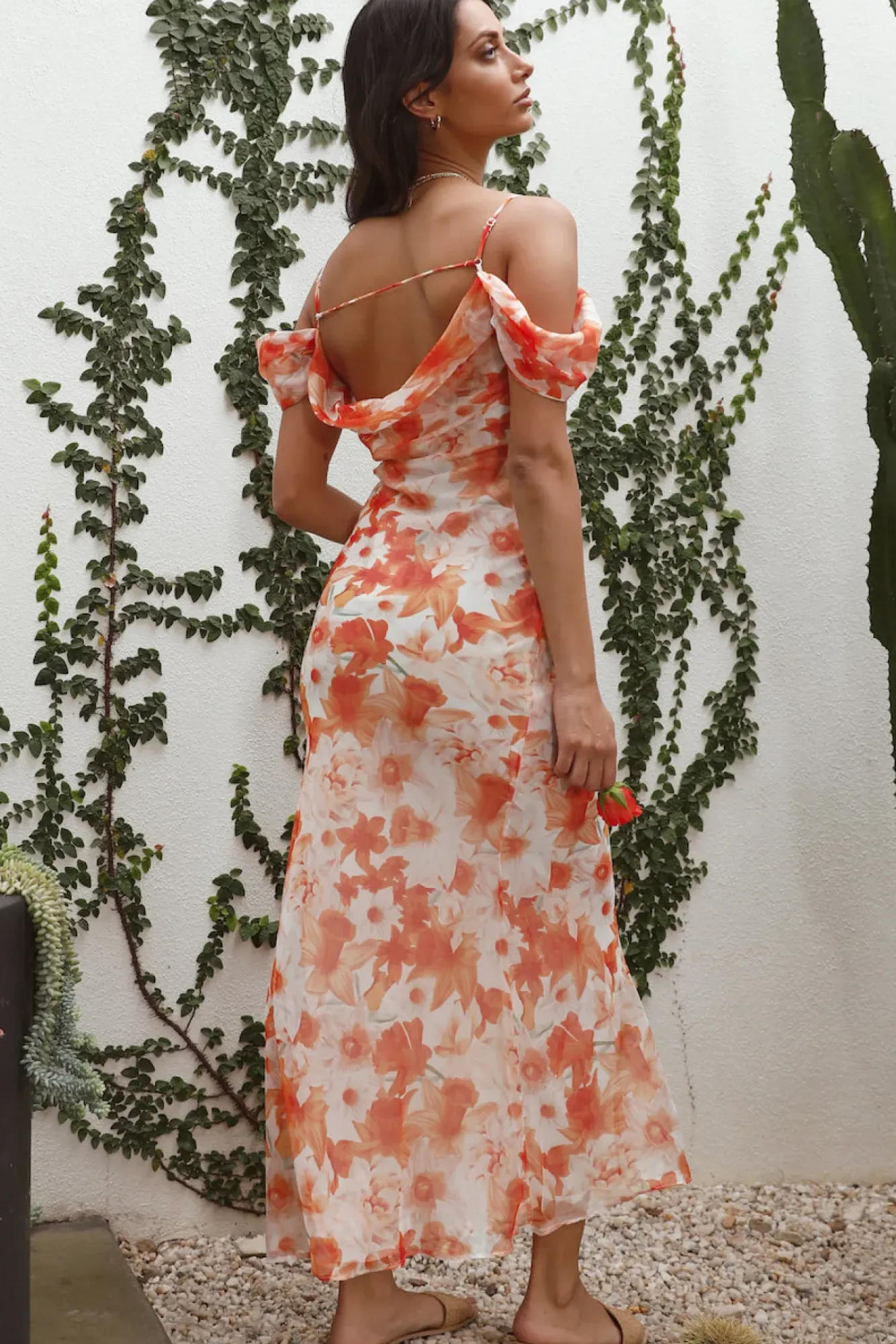 Cocktail Dresses|Brunch Dresses>Hello Molly Wishing Well Maxi Dress Orange