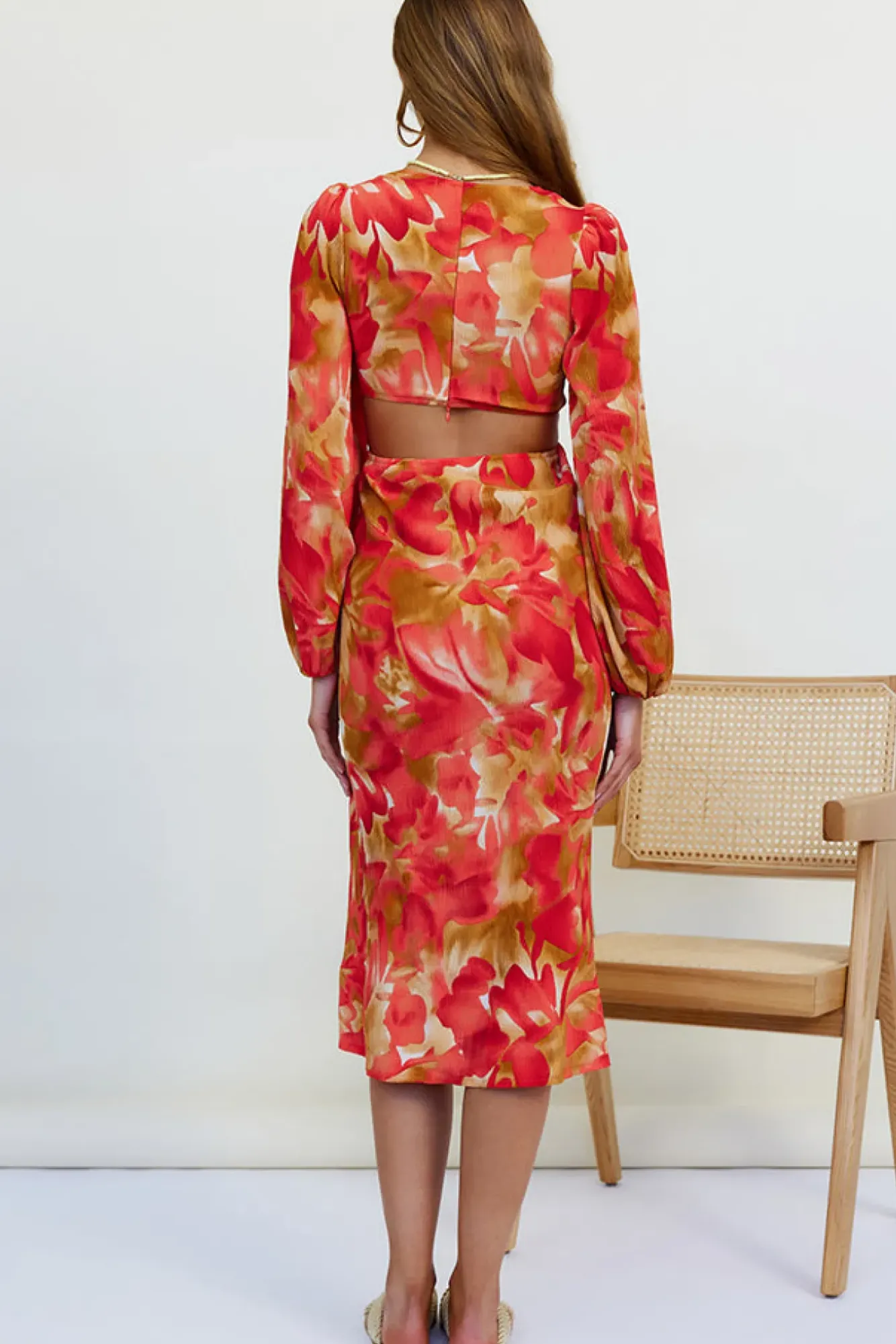 Vacation Dresses|Spring Break Dresses>Hello Molly Wish On A Star Midi Dress Red
