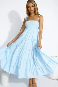 Vacation Dresses|Bump Friendly>Hello Molly Wish You Would Maxi Dress Blue