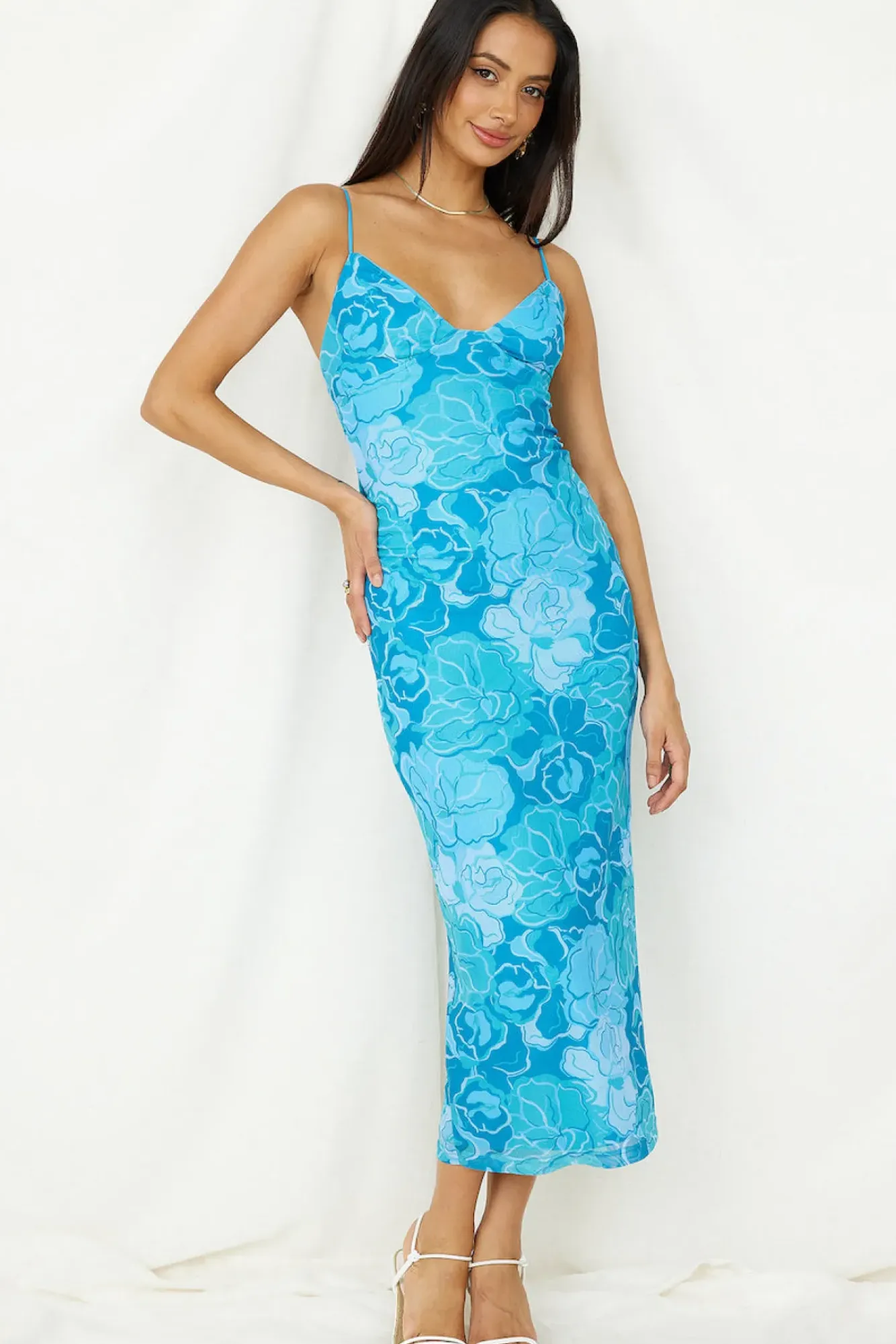 Vacation Dresses|Multipattern Dresses>Hello Molly With Grace Maxi Dress Blue