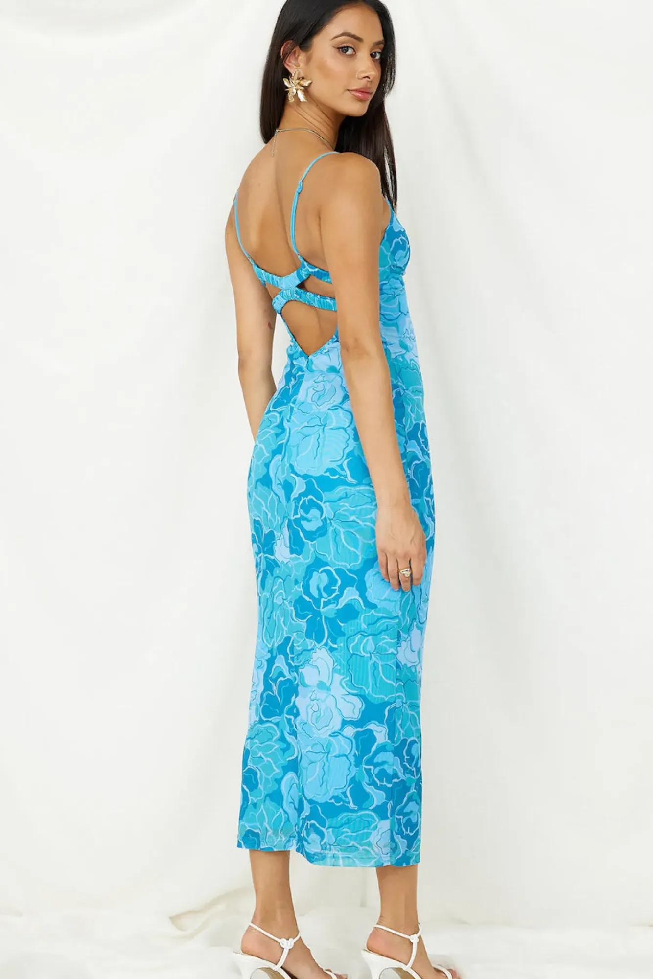 Vacation Dresses|Multipattern Dresses>Hello Molly With Grace Maxi Dress Blue