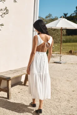 Vacation Dresses|Spring Break Dresses>Hello Molly With The Wind Midi Dress White