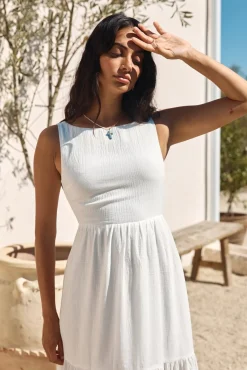 Vacation Dresses|Spring Break Dresses>Hello Molly With The Wind Midi Dress White