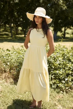 Vacation Dresses|Spring Break Dresses>Hello Molly With The Wind Midi Dress Yellow