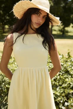 Vacation Dresses|Spring Break Dresses>Hello Molly With The Wind Midi Dress Yellow