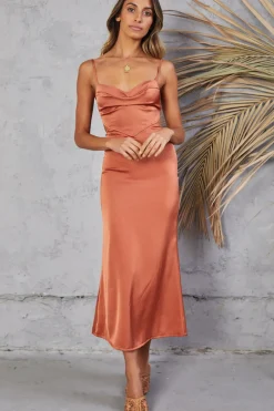 Wedding Guest Dresses|Formal Dresses>Hello Molly World Is Yours Maxi Dress Rust
