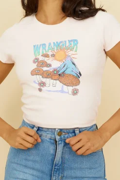 T-Shirts|Cropped>Wrangler Baby Rib Tee Shroom