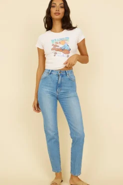 T-Shirts|Cropped>Wrangler Baby Rib Tee Shroom