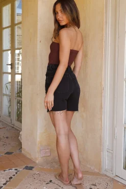 Shorts>Wrangler Claudia Straight Shorts Garage Black