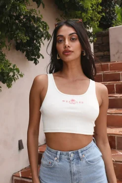 Cropped>Wrangler Reactions Tank Blush Sunrise