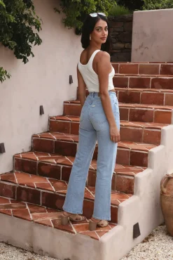 Cropped>Wrangler Reactions Tank Blush Sunrise