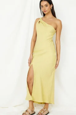 Wedding Guest Dresses|Cocktail Dresses>Hello Molly Wrinkle In Time Maxi Dress Yellow