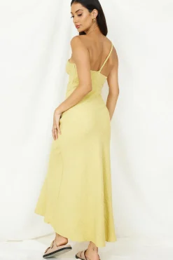 Wedding Guest Dresses|Cocktail Dresses>Hello Molly Wrinkle In Time Maxi Dress Yellow