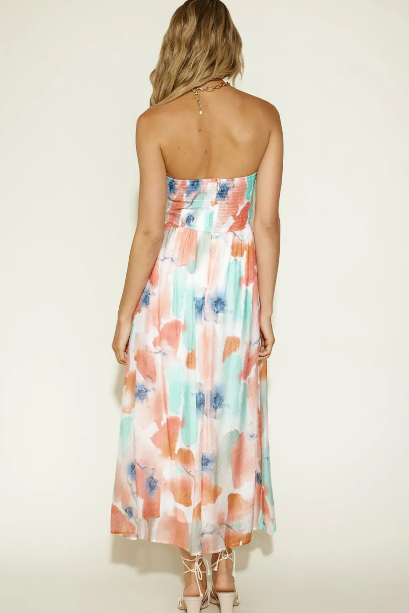 Strapless Dresses|Maxi Dresses>Hello Molly Writing Our Future Maxi Dress Orange