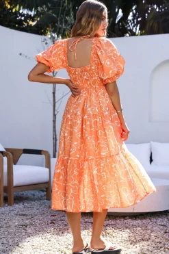Spring Break Dresses|Bump Friendly>Hello Molly Written In The Sky Maxi Dress Orange