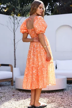 Spring Break Dresses|Bump Friendly>Hello Molly Written In The Sky Maxi Dress Orange