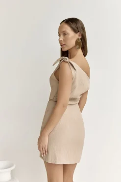 Vacation Dresses|Spring Break Dresses>Hello Molly Xanthe Kisses Mini Dress Beige