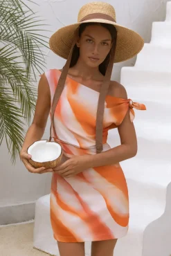 Vacation Dresses|Brunch Dresses>Hello Molly Xanthe Kisses Mini Dress Orange