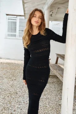 Spring Break Dresses|Date Night Dresses>Hello Molly Your Gratitude Maxi Dress Black
