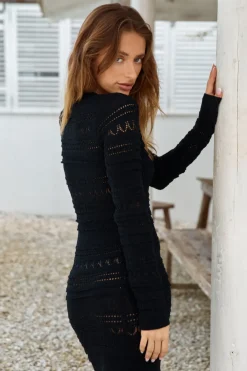 Spring Break Dresses|Date Night Dresses>Hello Molly Your Gratitude Maxi Dress Black