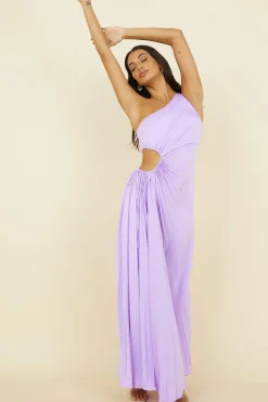 Wedding Guest Dresses|One Shoulder Dresses>Hello Molly Your Promises Maxi Dress Purple