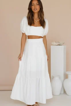 Cropped>Hello Molly Yours For The Day Crop Top White